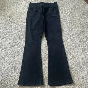 MOTHER Black Flare Women's Jeans 28 Deep End